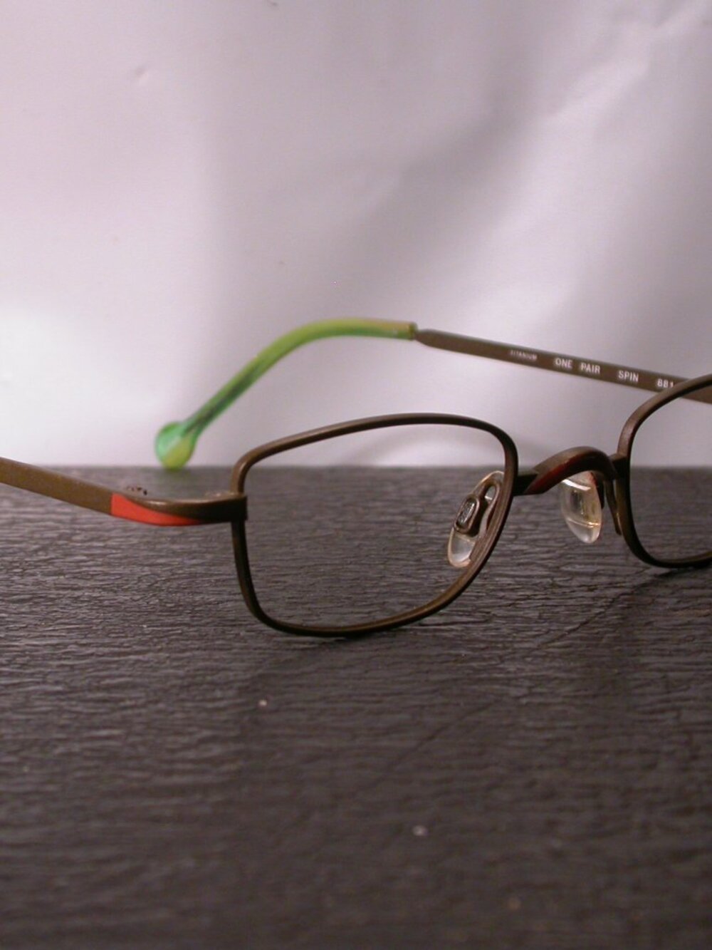 LA Eyeworks Spin Green Bronze Fashion Eyeglasses Frames Made in JAPAN